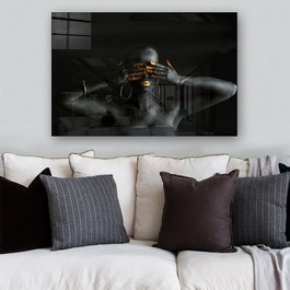 Wallity Cuadro Decorativo de Vidrio Templado Multicolor 70 x 100 cm